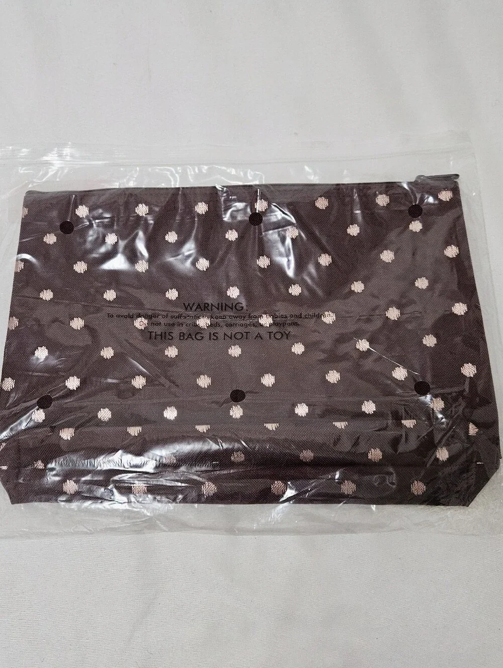 Thirty One Zipper Pouch in Twinkling Plum Polka Dot AK76 NWT